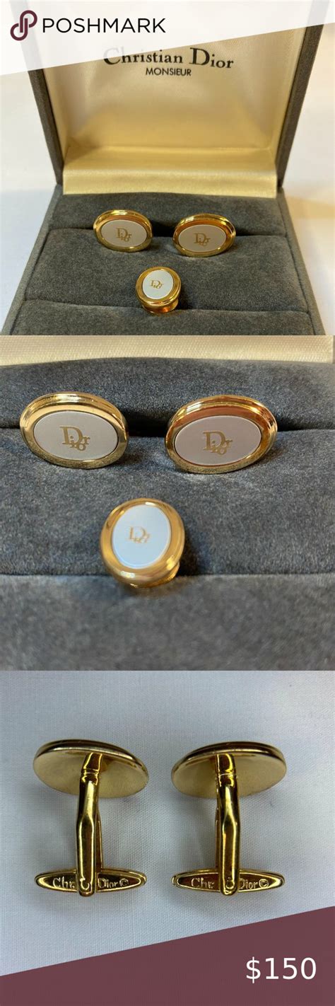 dior navy tie|christian dior cufflinks.